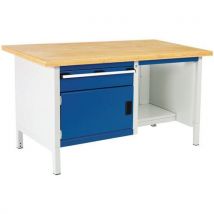 Werkbank beuken Cubio - 1 deur - 1 lade - B 1500 mm - Bott - Bott