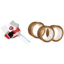 Set 36 Rollen Tape Havana + Dispenser Voor Intensief Gebruik, - Manutan Expert