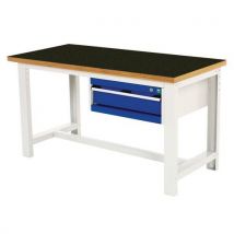 Werkbank Cubio Lauw,lichtgrijs Ral: 5010, 7035, - Bott