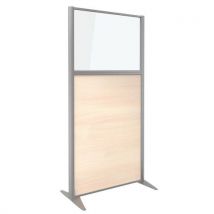 Scheidingswand KP+ - Melamine met glas - Hoogte 160 cm - Clen