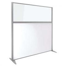 Scheidingswand KP+ - Melamine met glas - Hoogte 160 cm - Clen
