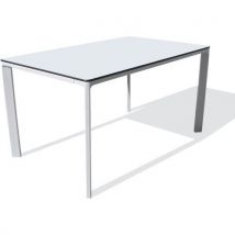 Tuintafel Meet 160x90 Cm Gelakt - Wit, - Ezpeleta