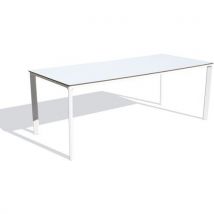 Tuintafel Meet 200x90 Cm Gelakt - Wit, - Ezpeleta