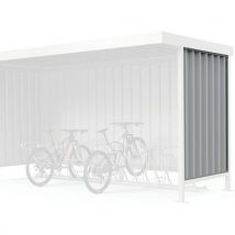 Achterwand Van Trapeziumvormig Plaatstaal, Lichtgrijs L15, - WSM