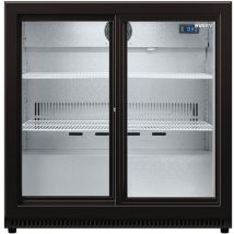 Barkoelkast 218L 2 schuifdeuren zwart deurslot LED - Husky - Husky