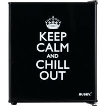 Mini koelkast zwart keep calm design - Husky - Brand