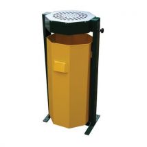 Metalen Afvalbak Voor Buiten Met Asbak, Volume 60 L,