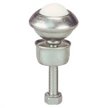 Nylon kogelrol - Bevestiging door middel van draadstift met sokkel - Guitel