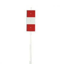 Piket met rood-witte retroreflecterende plaat - Taliaplast