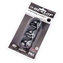 Set van 8 - Squashbal Competition 1 Gele Stip - Set Van 3 - Dunlop.,