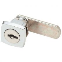 Sluitlipslot - Kernlengte 20 mm - met vierkante knop - Eurolocks