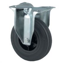 Bokwiel met zwarte, massief rubberen band en polypropyleen velg - Tente