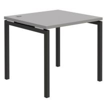 Recht Bureau - Lichtgrijs - Open - 80 Cm, - Quadrifoglio