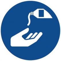 Gebodsbord - Beschermingscrème gebruiken - Aluminium