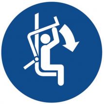 Gebodsbord - Reling van de stoeltjeslift laten zakken - Aluminium