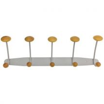 Kapstok Van Metaal En Hout L51 Cm Grijs,