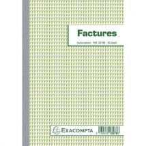 Exacompta - Manifold Exacompta facturen met BTW - 21 x 14,8 cm - 50 pagina’s tweelaags - zelfkopiërend