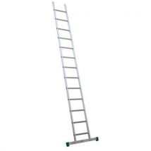 Enkelvoudige aluminium ladder Prima - 11 tot 21 schuine sporten - stabilisatiestang - Facal - Brand