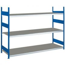 Brede stelling Easy-Fix Plus - legbord van spaanplaat - hoogte 2000 mm - Schulte - Schulte Lagertechnik