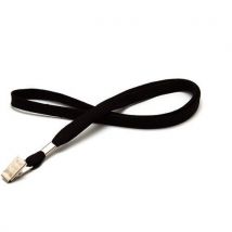 Keycord Buisvormig 12 Mm Met Krokodillenclip - Zwart,
