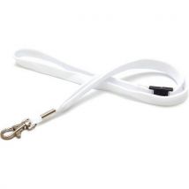Keycord Buisvormig 12 Mm Met Metaal Haak - Wit,