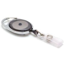 Rollerclip Voor Badge Ovaal Met Riemclip - Transparant Zwart,