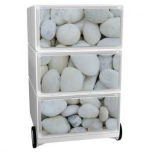 Ladeblok Easy O. 3l. Wielen Beh. Wit Front Stone, - Manutan Expert