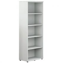 Kast Open Naxos 86x217x45cm Wit Behuizing En Wit Bovenblad, - Quadrifoglio