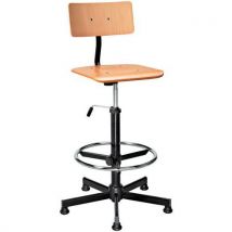 Linea Fabbrica - Werkplaatsstoel hout - hoog model
