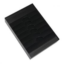 Lade-inzet, 6 Vakken, A4, Zwart, - Paperflow