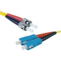 Draadbrug Duplex 2 mm OS2 ST-UPC/SC UPC geel 1 m - CUC