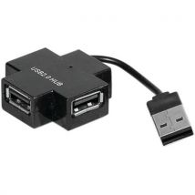 Hub met 4 USB 2.0 poorten kruis zwart