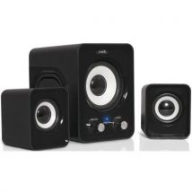 CUC - Mini stereo luidsprekerboxen 2.1 6W 3.5 jack zwart