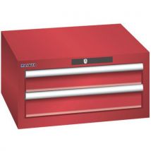 Ladekast Robijnrood Ral3003, 564x572x283 Mm 2 Lades, - Lista