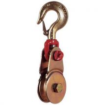 Opengaande Katrol Dv = 5 Ton Blokschijf 110 Mm + Haak, - Godet