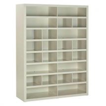 Ateliers System - Hoge vakkenkast 16 vakken - 100x47x200 cm grijs - Staal - 450 kg belasting