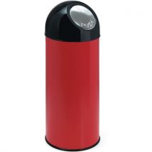 Afvalbak Met Pushdeksel En Binnenemmer 55l Rood, - V-Part