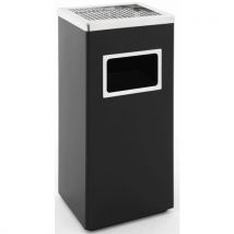 As-papierbak 14,5 L Zwart, Rvs, - V-Part