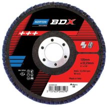 Norton - Lamellenschijf bol BDX - 125mm Ø, 80 korrel - Afwerken, 80 m/s