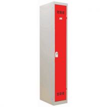 Garderobekast Schone Industr. 1 Kolom 300 Mm Slothouder Rood, - Vinco