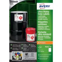 Avery - Printeretiket Ultra Heavy Duty polyethyleen - Voor alle printers