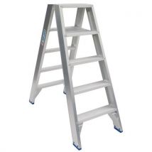 Trapladder Dubbelzijdig - 2x5 Treden, - Solide