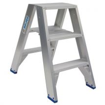 Trapladder dubbelzijdig - 3 tot 8 treden - Solide