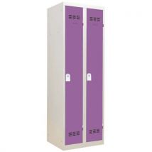 Garderobekast Schone Indus. 2 Kolommen 300 Mm Sleutels Pruim, - Vinco