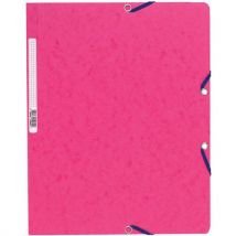 Elastische Map Zonder Klep Glanskarton 400 G/m² A4 Fuchsia, - Exacompta