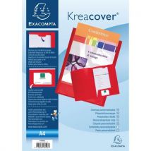 Presentatiemap Personaliseerb. Kreacover Soepel Pp A4 Rood, - Exacompta