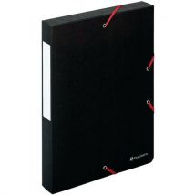 Dossierhouder Exabox Rug 40 Mm Glanskarton Scotten, A4 Zwart, - Exacompta