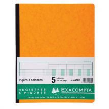 Register 32x25 cm 5 kolommen op 1 pagina 31 regels 80 pagina's - Exacompta