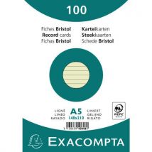 Steekkaart folie 100vel bristol gelijnd 148x210mm Excacompta - Exacompta