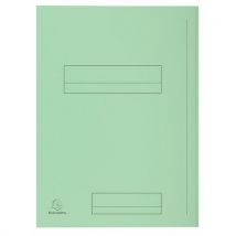 50 Mappen Met Opdruk, 2 Kleppen, Super 250, 24x32 Cm Groen, - Exacompta